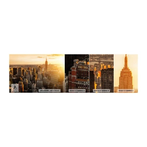 Campione di Fotomurale Adesivo Deluxe Sticker - Crescere al sole - Città, New York, Architettura - 100x30 cm