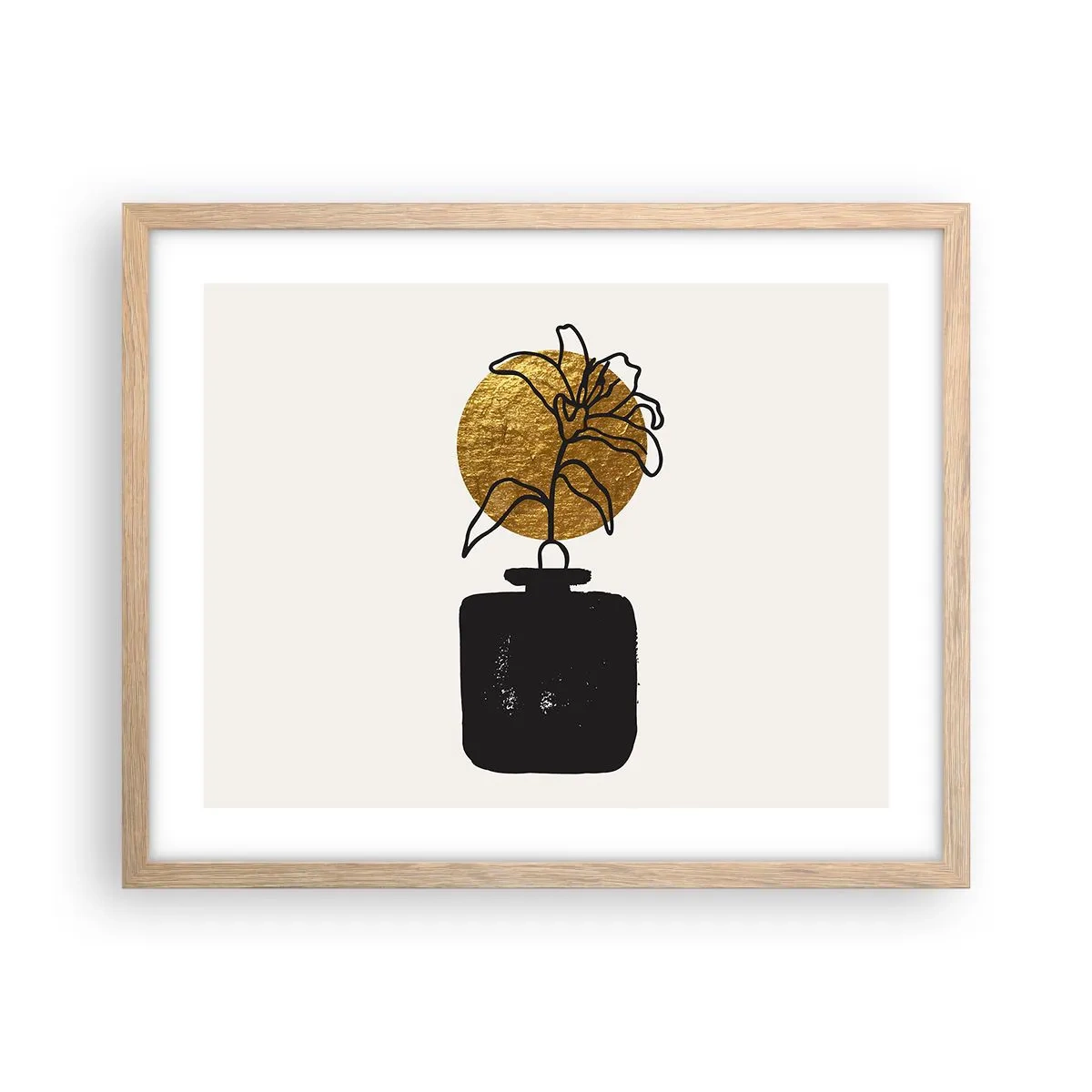 Poster in cornice rovere chiaro - Bellezza a peso d'oro - 50x40 cm