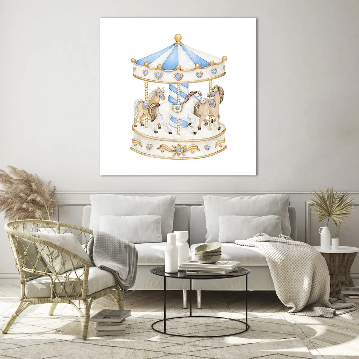 Quadro su vetro - Dolce infanzia - 30x30 cm