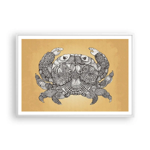 Poster in cornice bianca - I racconti del granchio - 100x70 cm