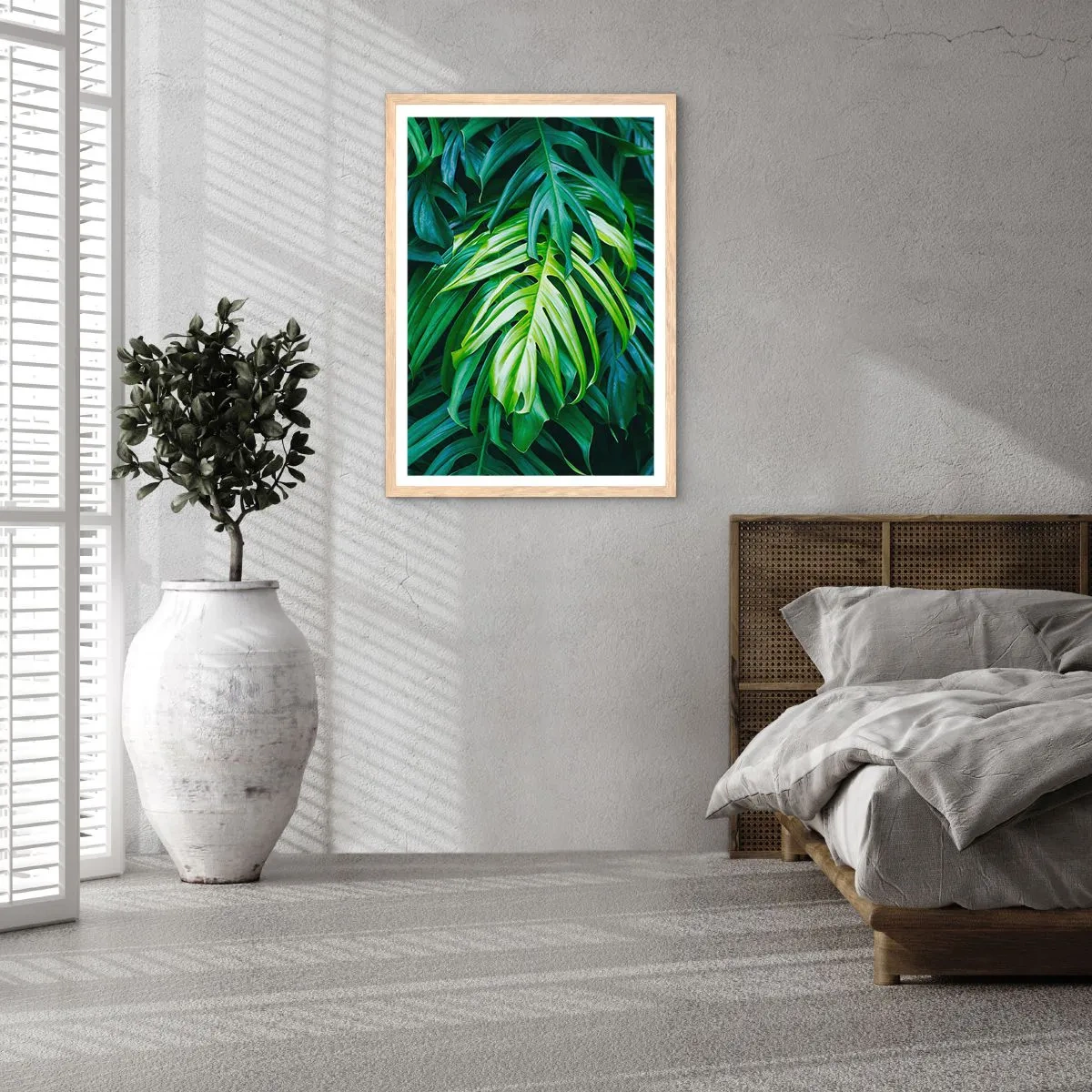 Poster in cornice rovere chiaro - Immergersi nella freschezza - 30x40 cm