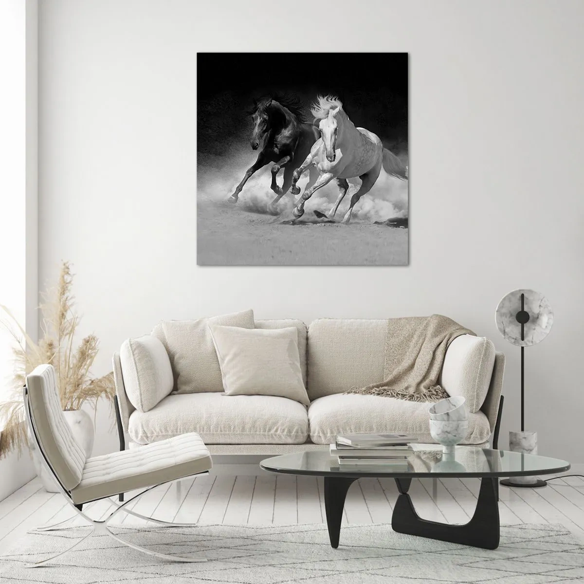 Quadro su vetro - Il galoppo della libertà - 70x70 cm