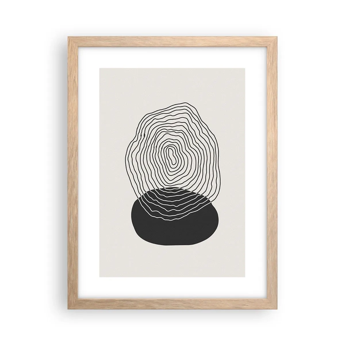 Poster in cornice rovere chiaro - Durata e vibrazione - 30x40 cm