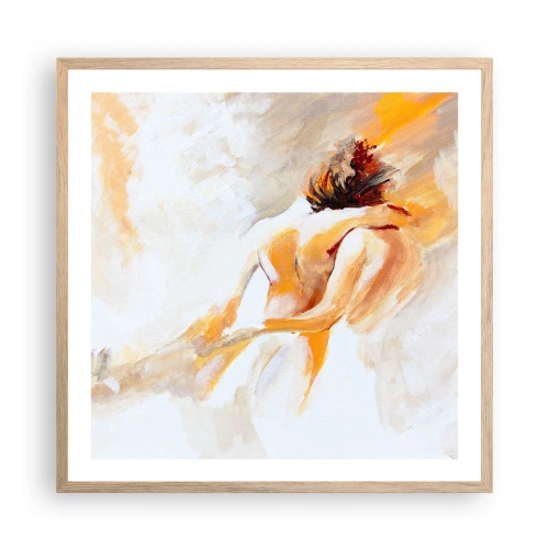 Poster in cornice rovere chiaro - Nel cielo dell'intimità - 60x60 cm