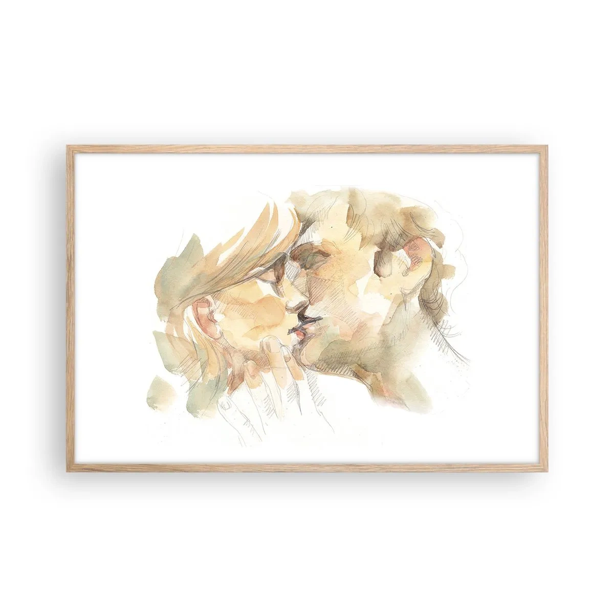 Poster in cornice rovere chiaro - Sarà l'anima gemella? - 91x61 cm