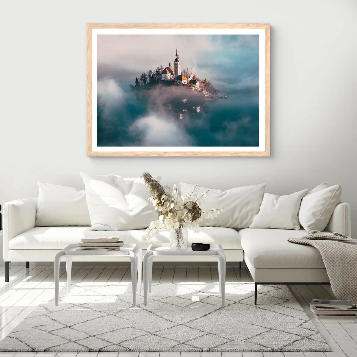 Poster in cornice rovere chiaro - L'isola dei sogni - 91x61 cm