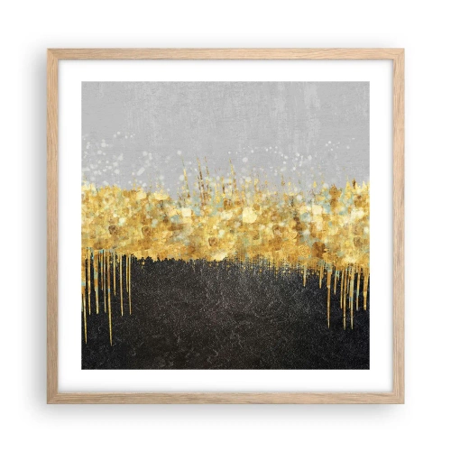 Poster in cornice rovere chiaro - Nel profondo e verso l'alto - 50x50 cm