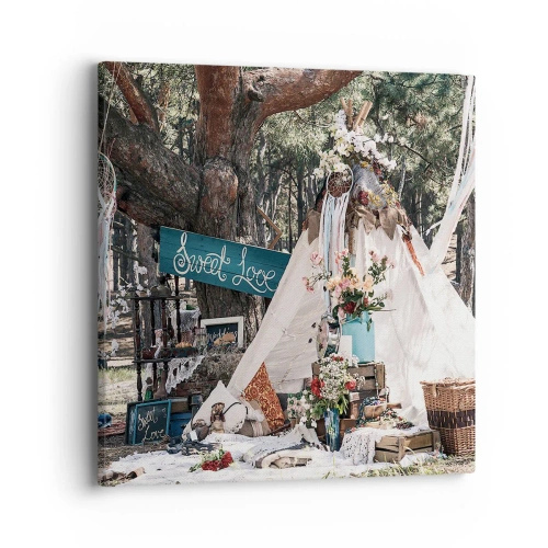 Quadro su tela - Stampe su Tela - Make love... - 40x40 cm