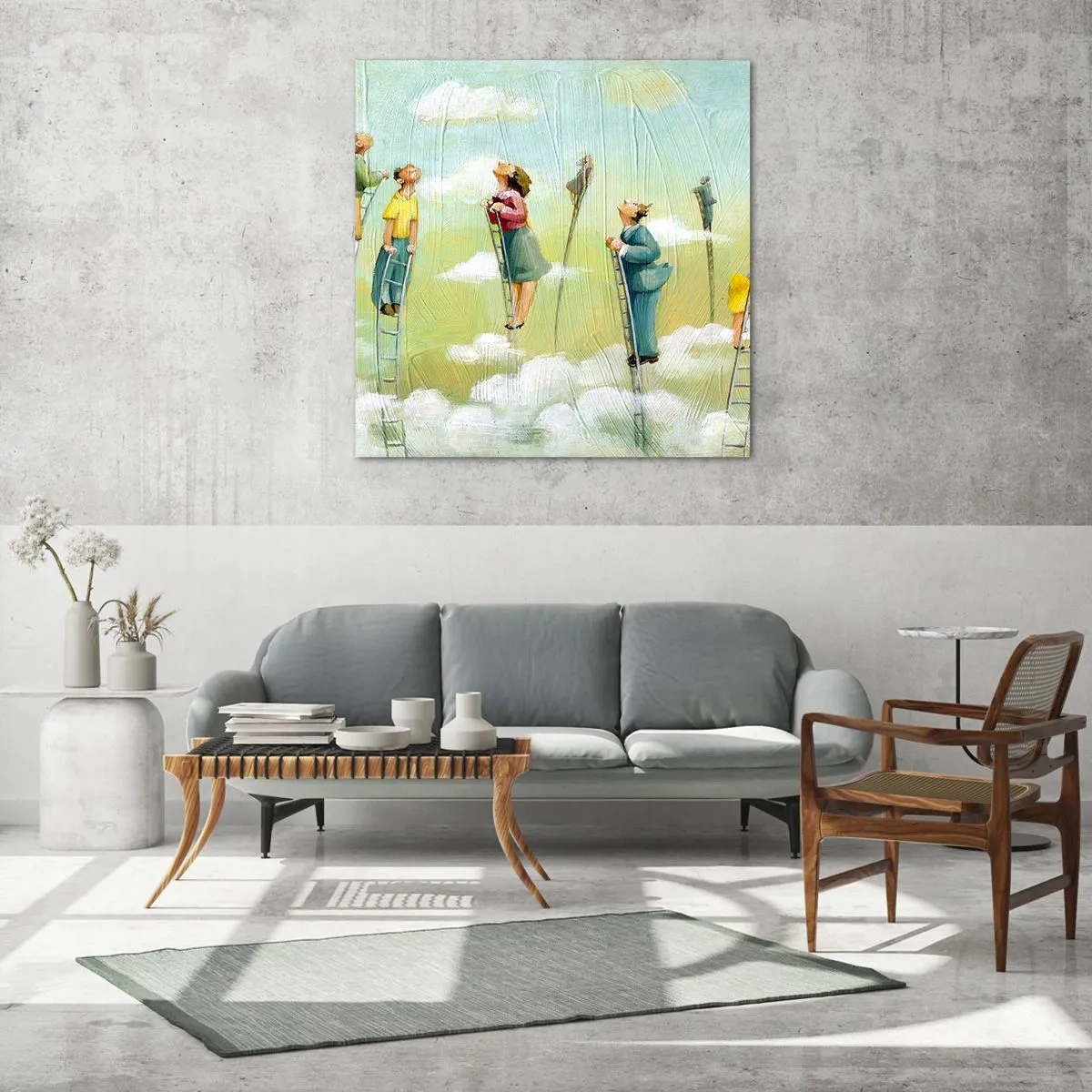 Quadro su vetro - Seguendo i propri sogni - 30x30 cm