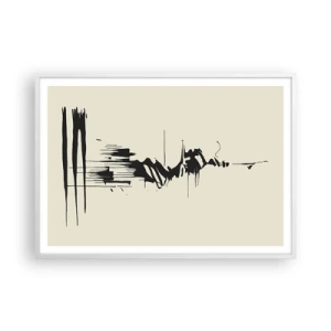 Poster in cornice bianca - Astrazione frettolosa - 100x70 cm