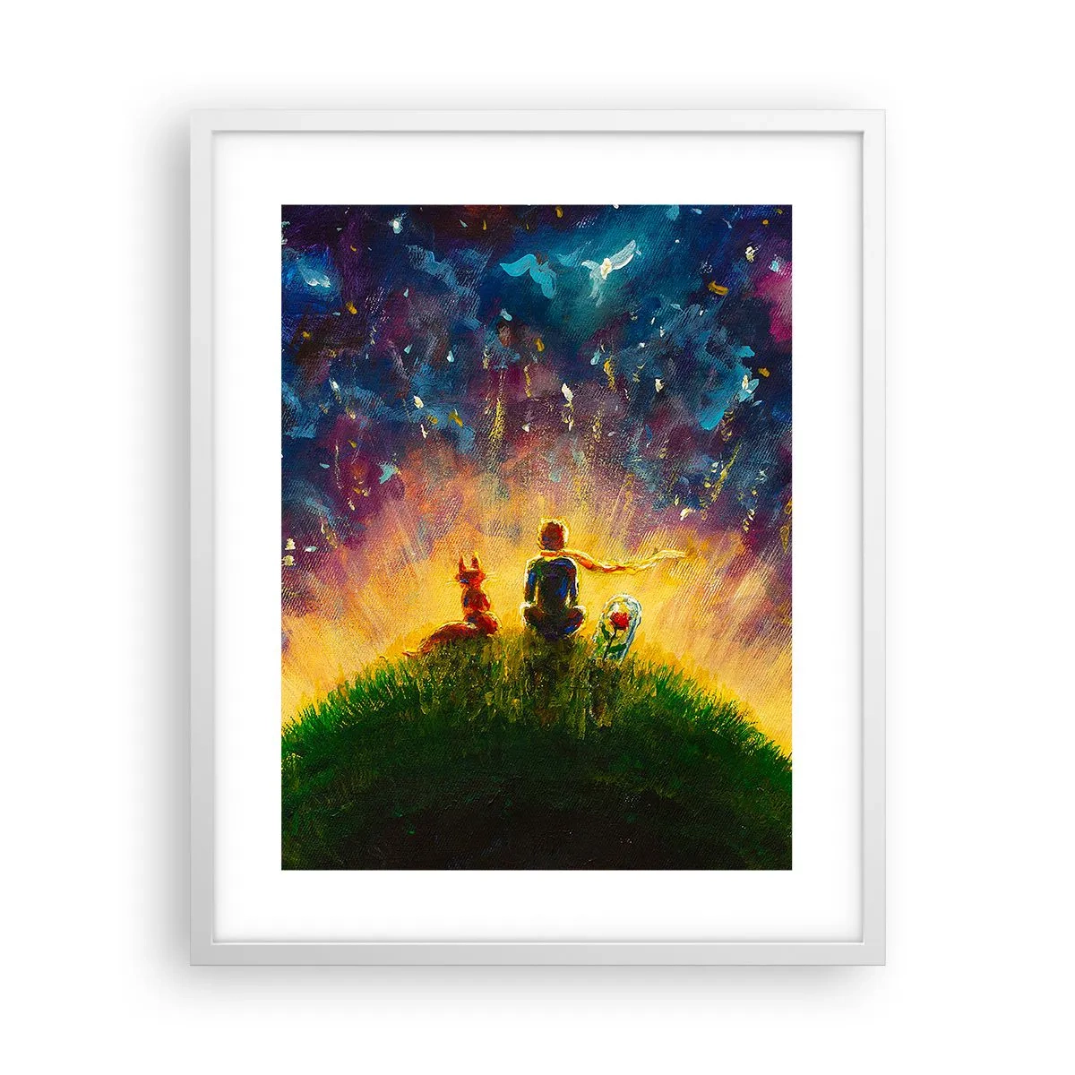 Poster in cornice bianca - Amore e amicizia: l'intero mondo - 40x50 cm