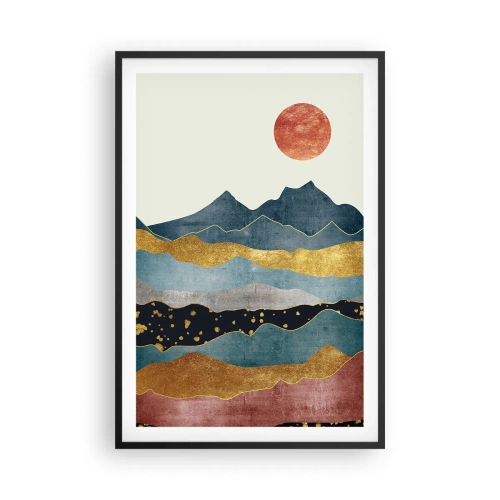 Poster in cornice nera - La sezione del mondo - 61x91 cm