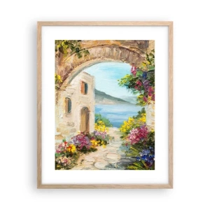Poster in cornice rovere chiaro - La bellezza della provincia costiera - 40x50 cm
