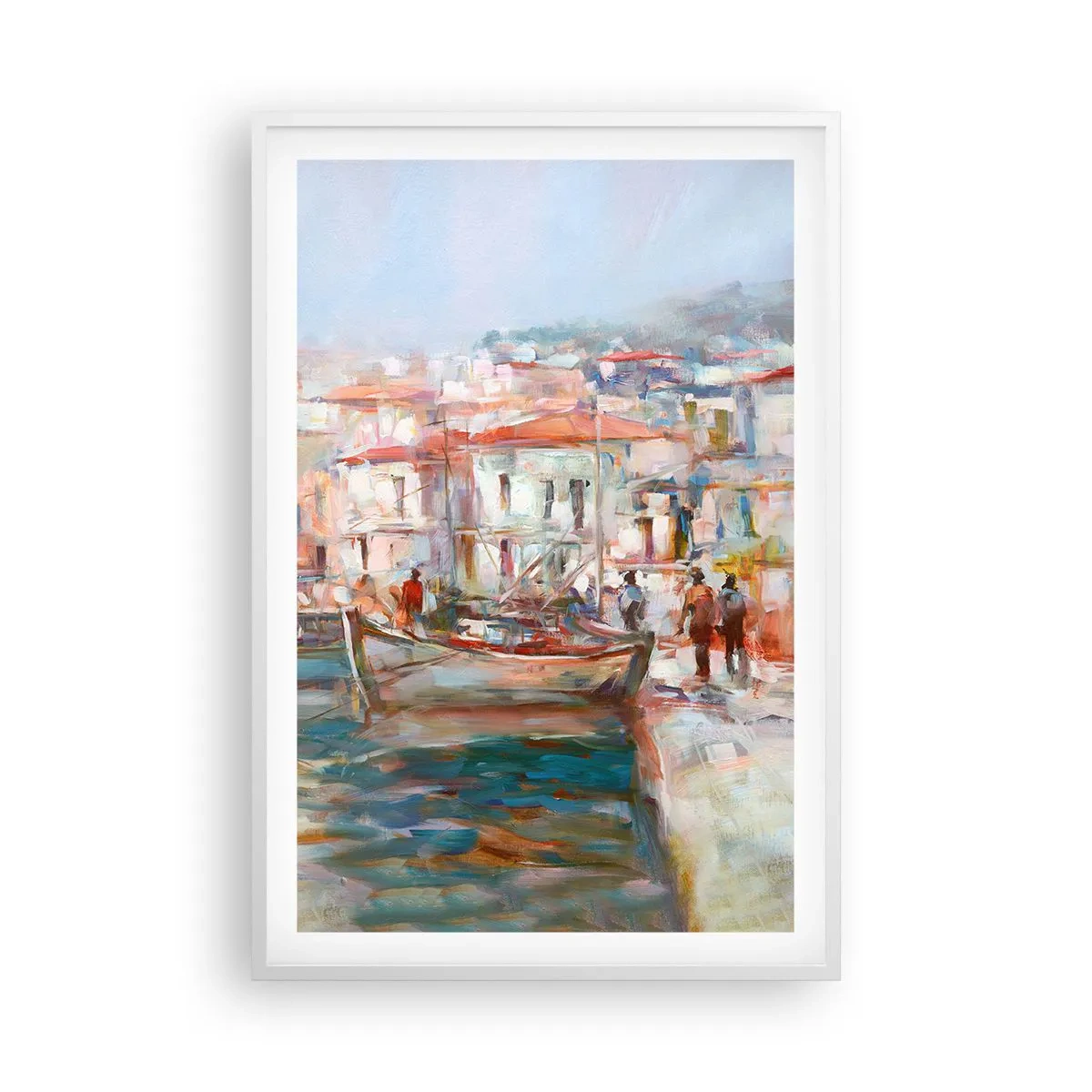 Poster in cornice bianca - Vacanze in pastello - 61x91 cm
