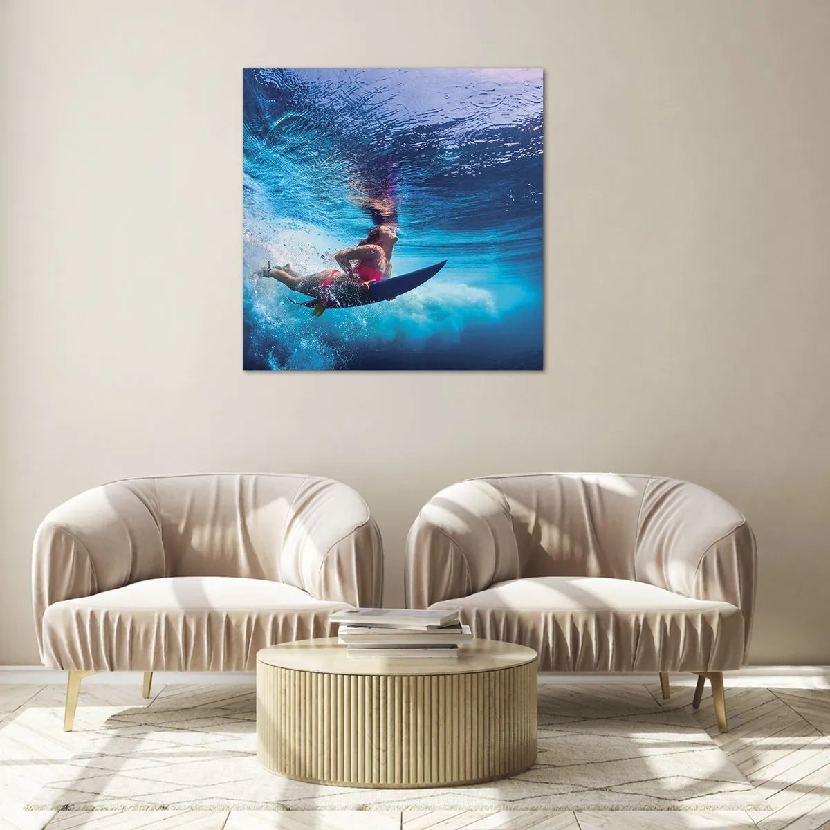 Quadro su vetro - La profondità della gioia - 70x70 cm