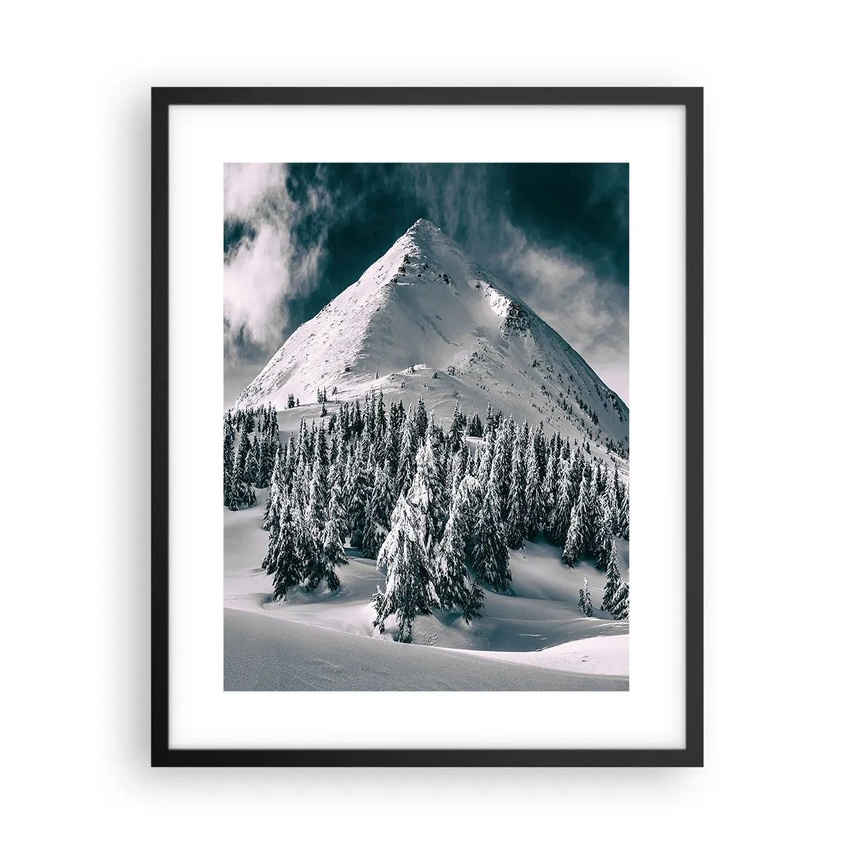 Poster in cornice nera - Il paese della neve e del ghiaccio - 40x50 cm