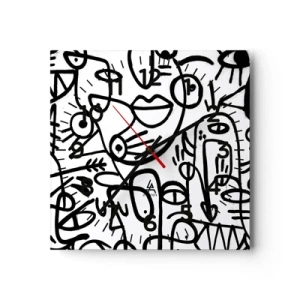 Orologio da parete - Orologio in Vetro - Volti e miraggi - 40x40 cm