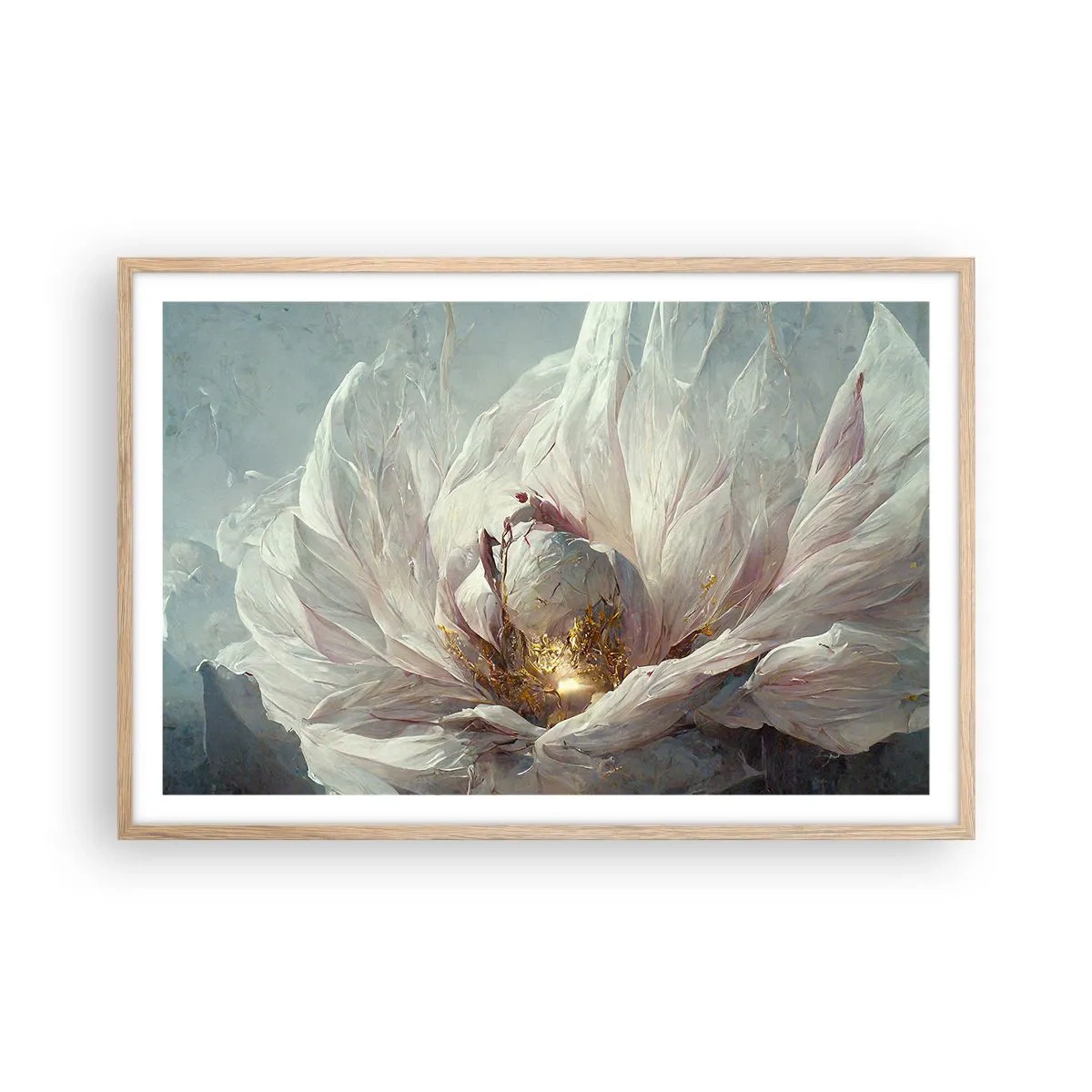 Poster in cornice rovere chiaro - Fiorisce ogni cento anni - 91x61 cm