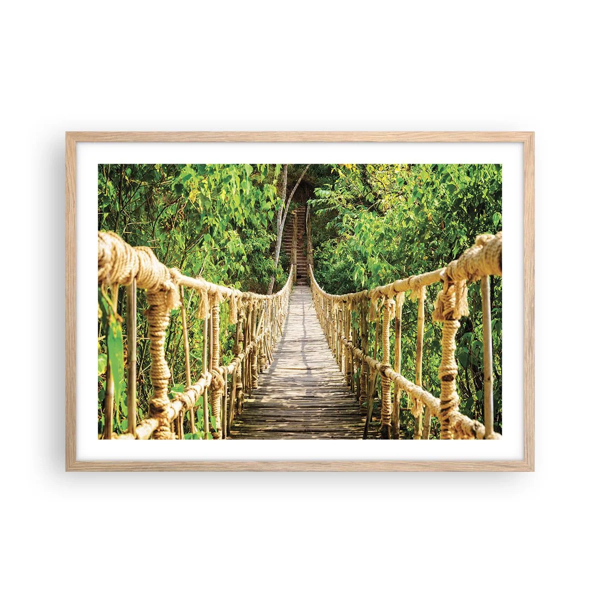 Poster in cornice rovere chiaro - Sospeso nel verde - 70x50 cm