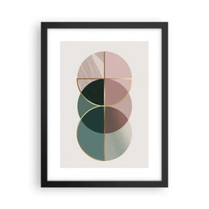 Poster in cornice nera - Un cerchio dietro l'altro... - 30x40 cm