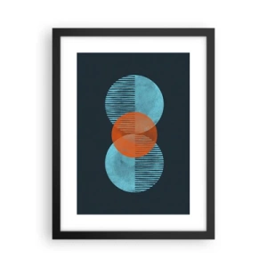 Poster in cornice nera - Composizione simmetrica - 30x40 cm