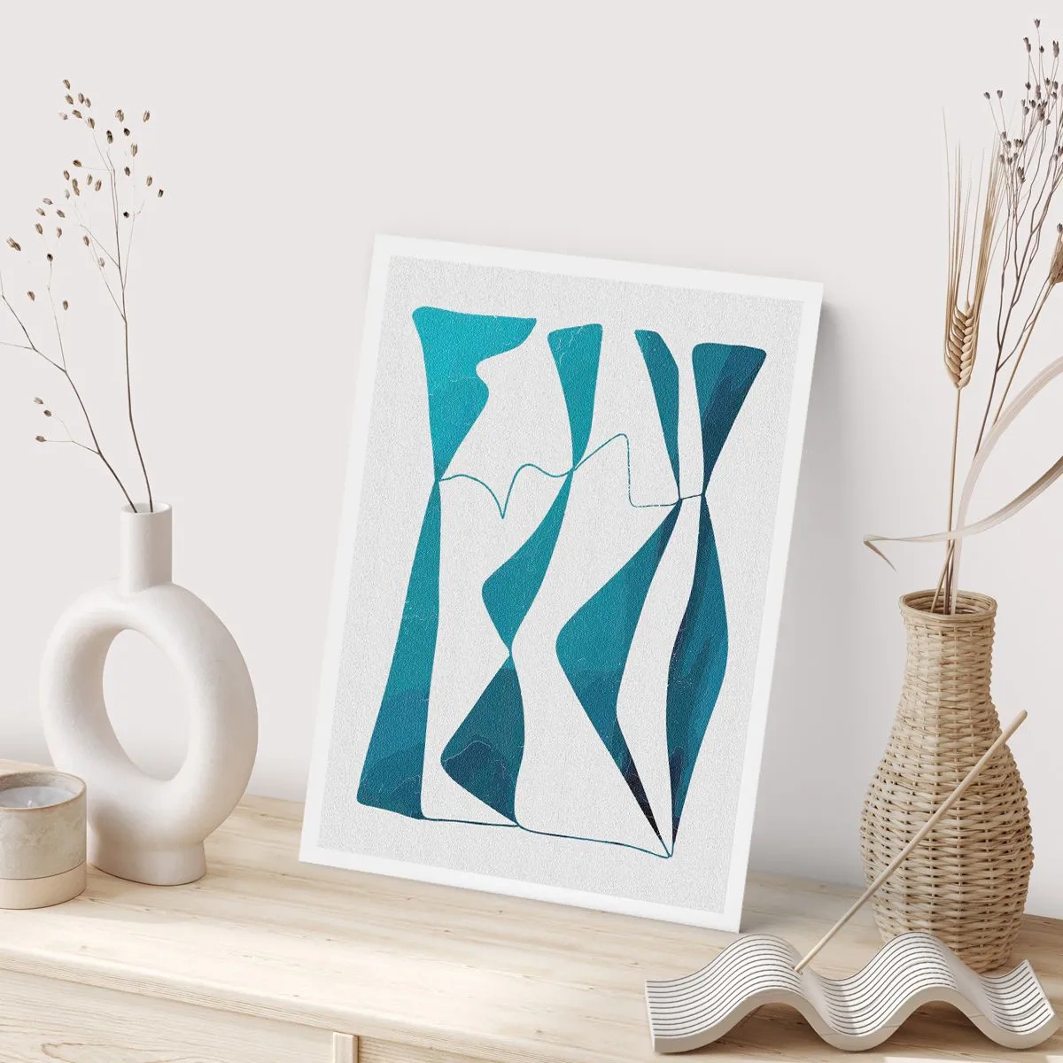 Poster - Astrazione: legame turchese - 61x91 cm