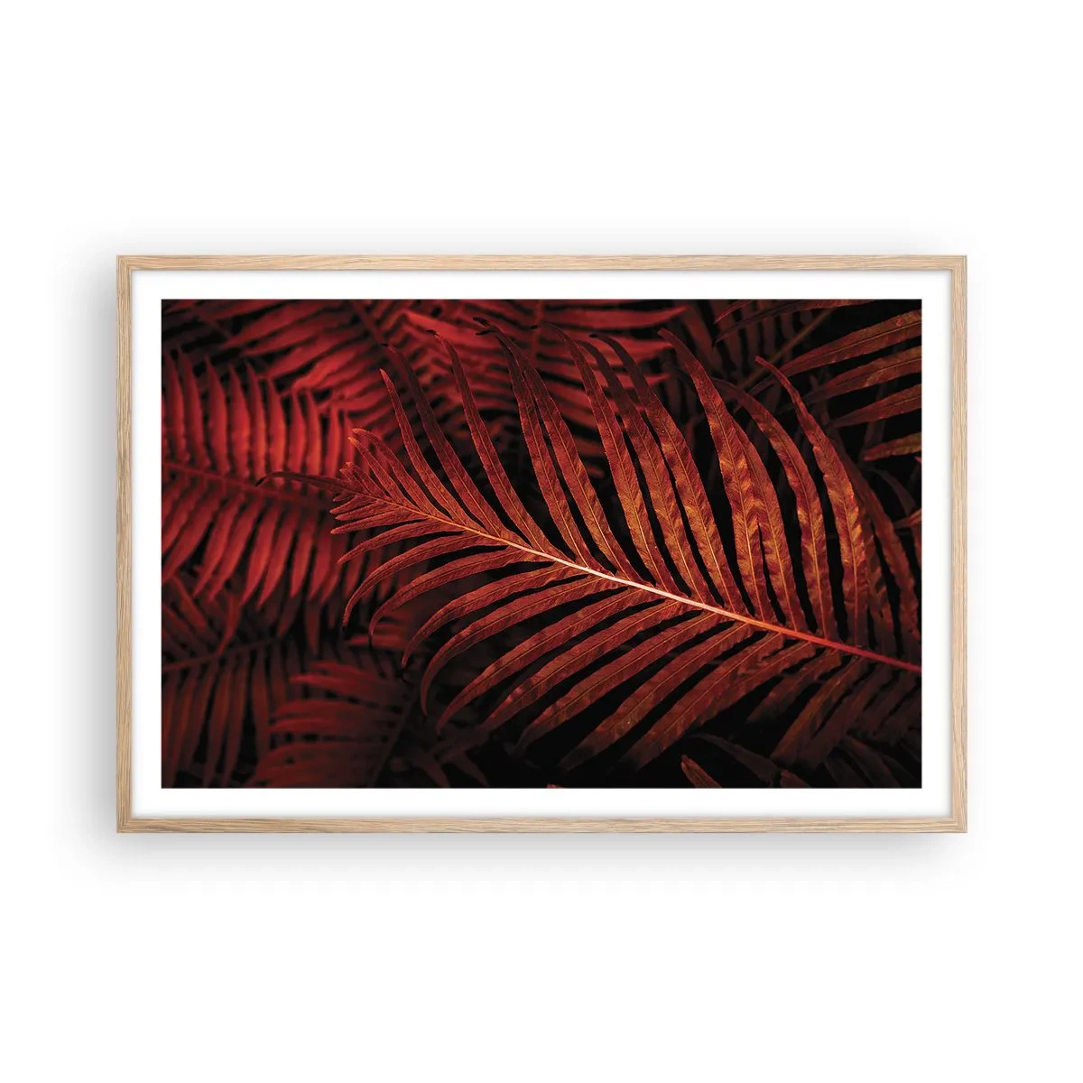 Poster in cornice rovere chiaro - Il calore della vita - 91x61 cm