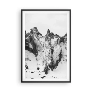 Poster in cornice nera - Cresta minacciosa di granito - 61x91 cm