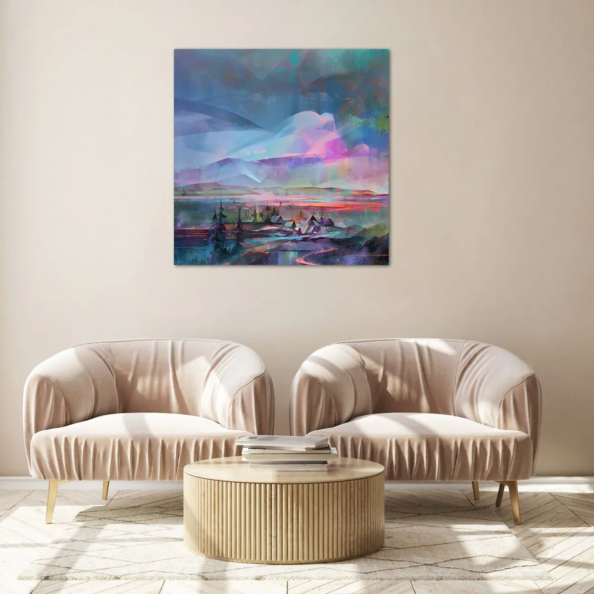 Quadro su vetro - Sotto un cielo benevolo - 50x50 cm