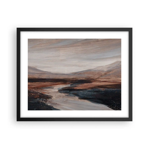 Poster in cornice nera - Valle tranquilla - 50x40 cm