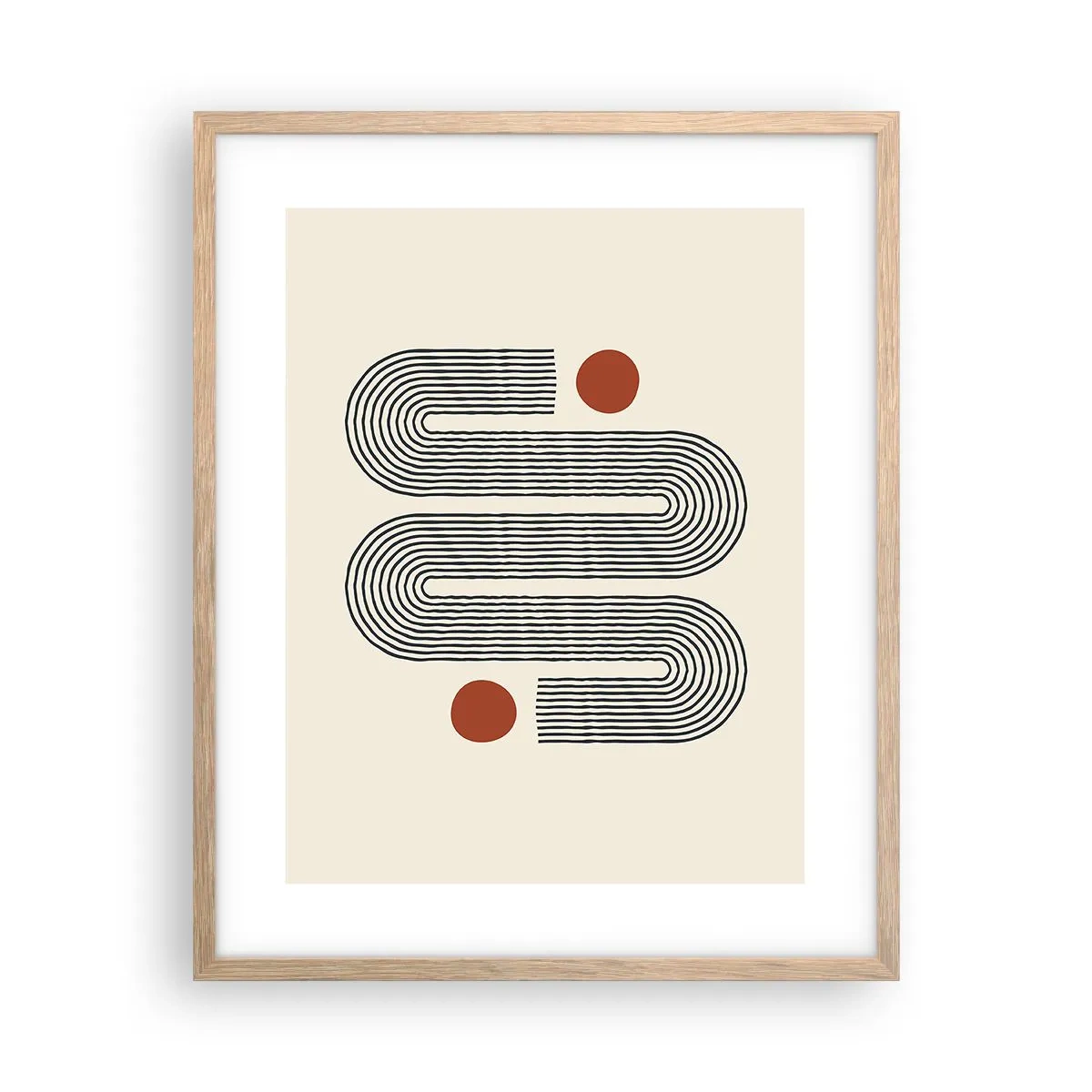 Poster in cornice rovere chiaro - Dall'inizio alla fine - 40x50 cm