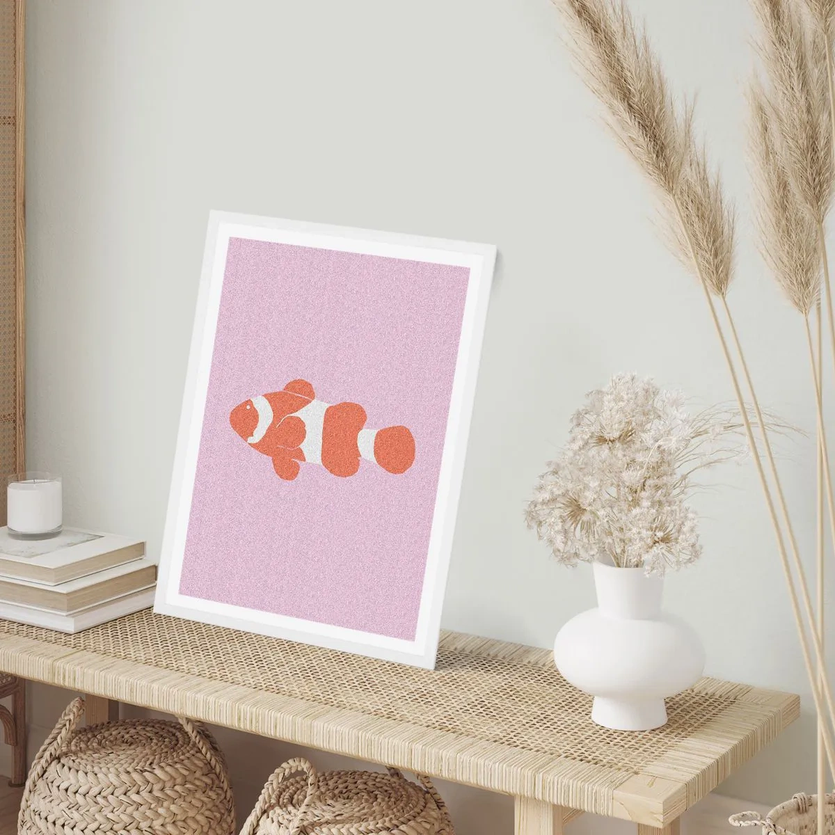 Poster in cornice bianca - Abbinato ai coralli - 40x50 cm