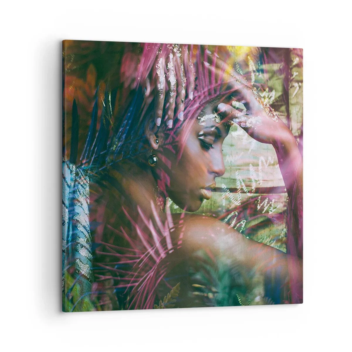 Quadro su tela - Stampe su Tela - Madre Natura nella giungla - 50x50 cm