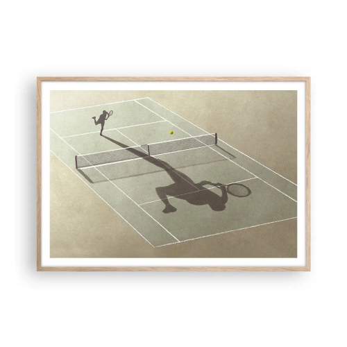 Poster in cornice rovere chiaro - Sconfiggere se stesso - 100x70 cm
