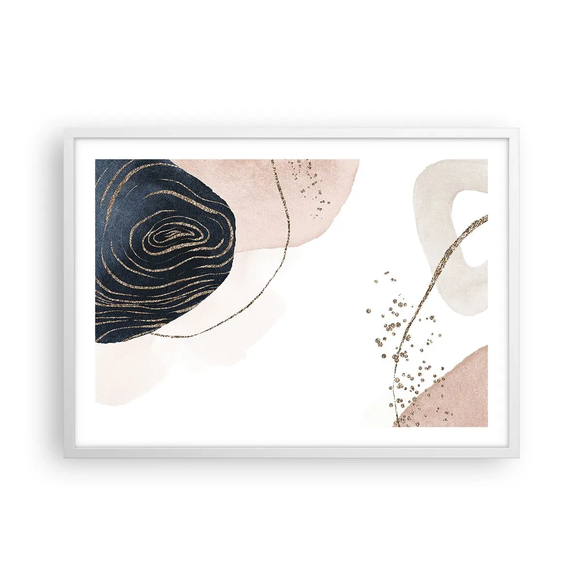 Poster in cornice bianca - Tutto scorre - 70x50 cm