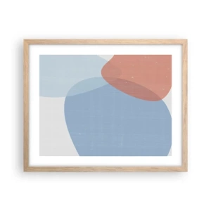 Poster in cornice rovere chiaro - Legami pastello - 50x40 cm