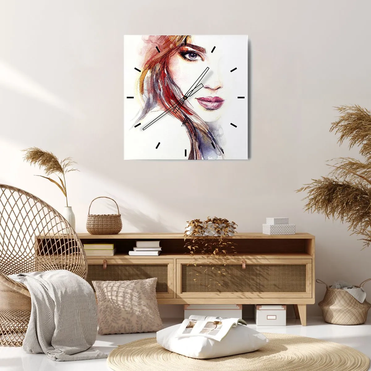 Orologio da parete - Orologio in Vetro - Vademecum: seguimi - 30x30 cm