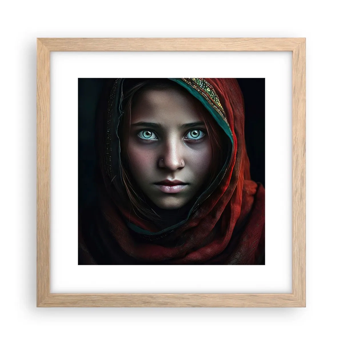 Poster in cornice rovere chiaro - Principessa d'oriente - 30x30 cm