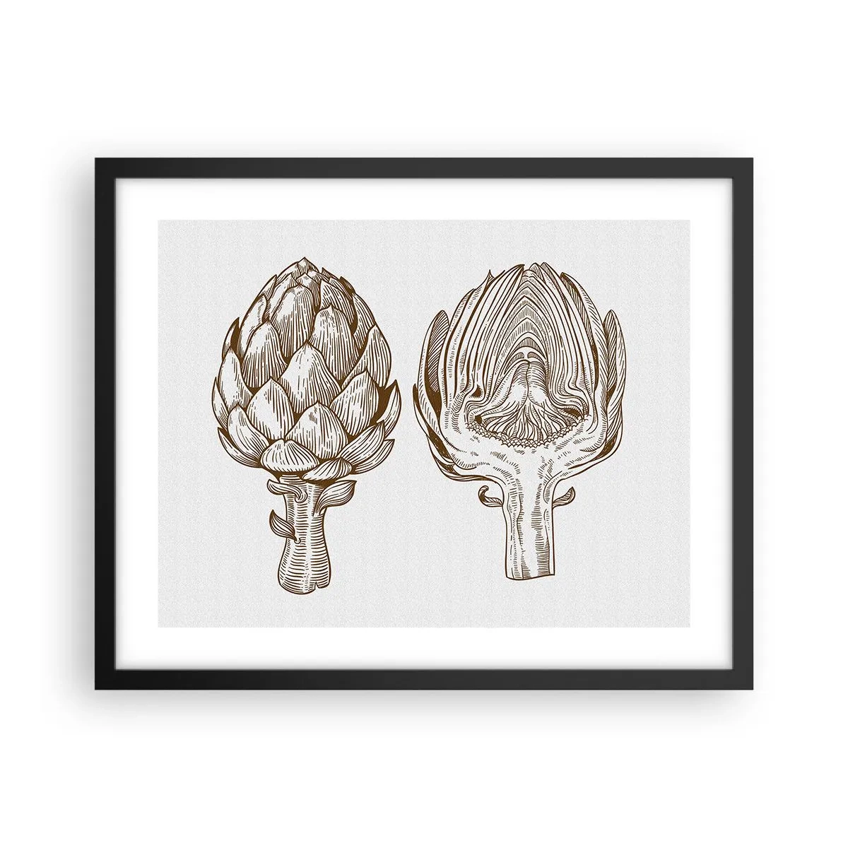 Poster in cornice nera - Lezione di anatomia - 50x40 cm