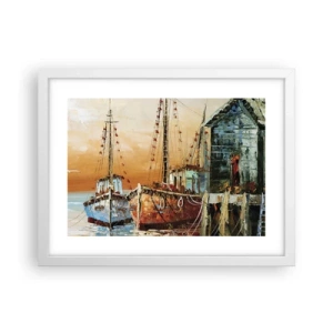 Poster in cornice bianca - Ritorno tranquillo - 40x30 cm