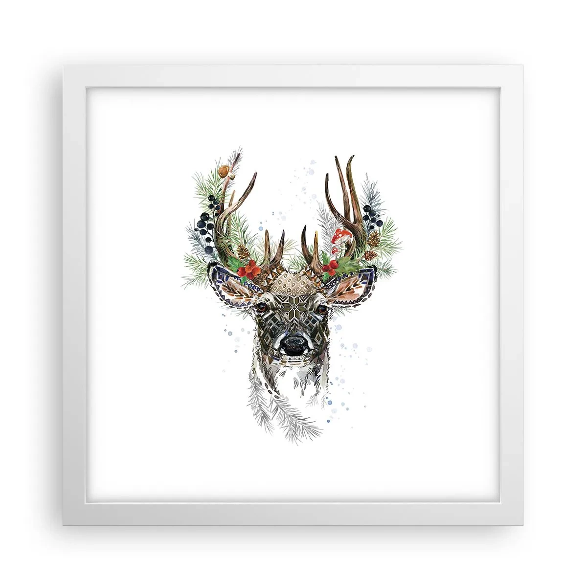 Poster in cornice bianca - Nell'abito della festa - 30x30 cm