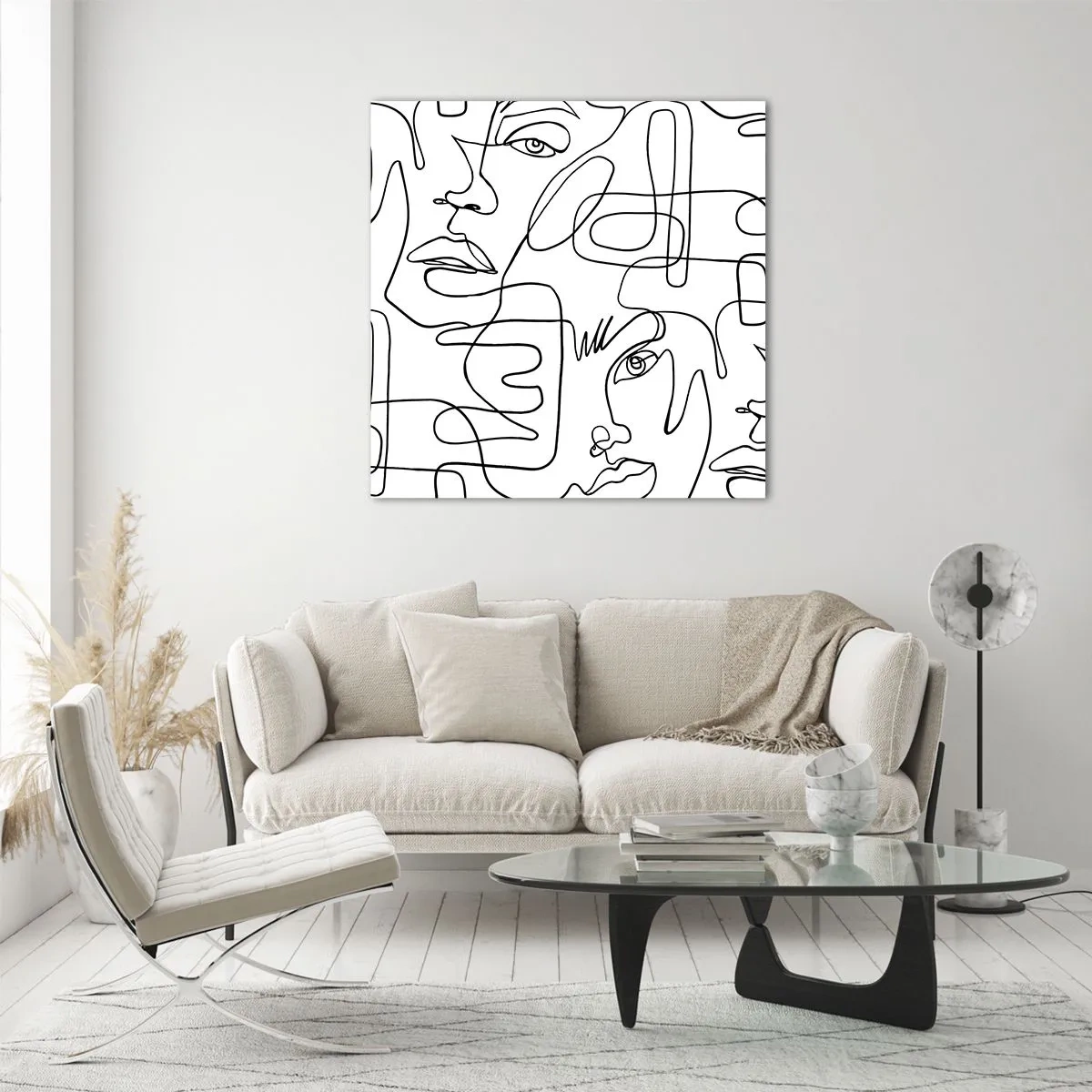 Quadro su vetro - Emozioni intrecciate - 30x30 cm