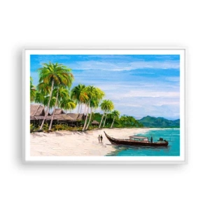 Poster in cornice bianca - Sogno esotico - 100x70 cm