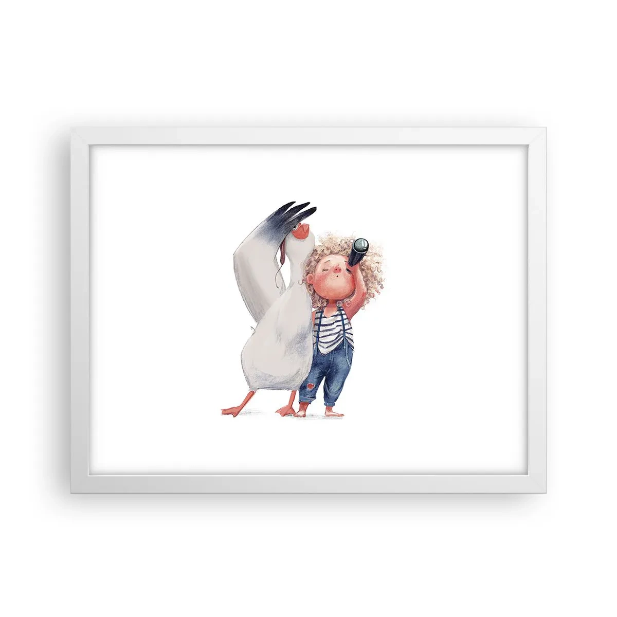 Poster in cornice bianca - Il progetto di un grande viaggio - 40x30 cm