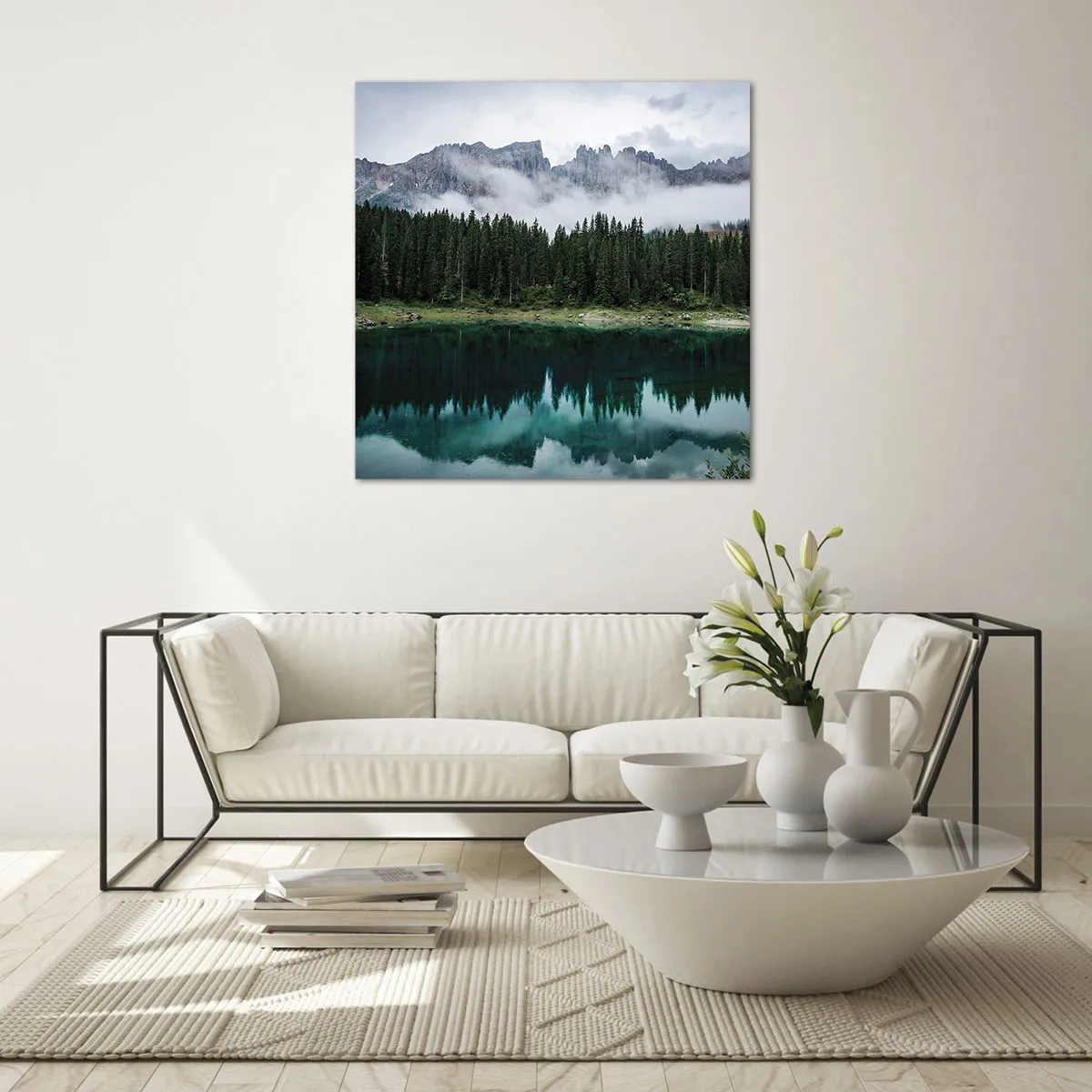 Quadro su vetro - Silenzio, non svegliamo l'acqua che dorme... - 30x30 cm