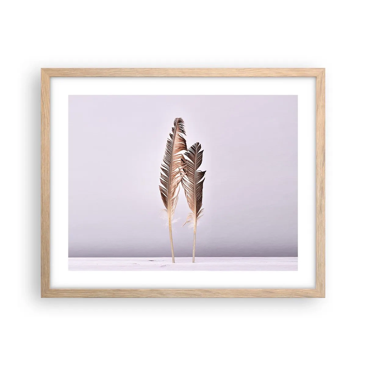 Poster in cornice rovere chiaro - Contro il nulla - 50x40 cm