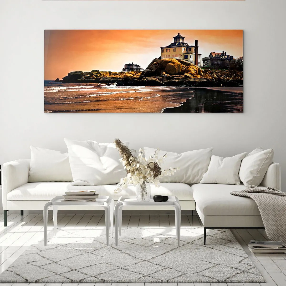 Quadro su vetro - L'eleganza della costa ovest - 100x40 cm