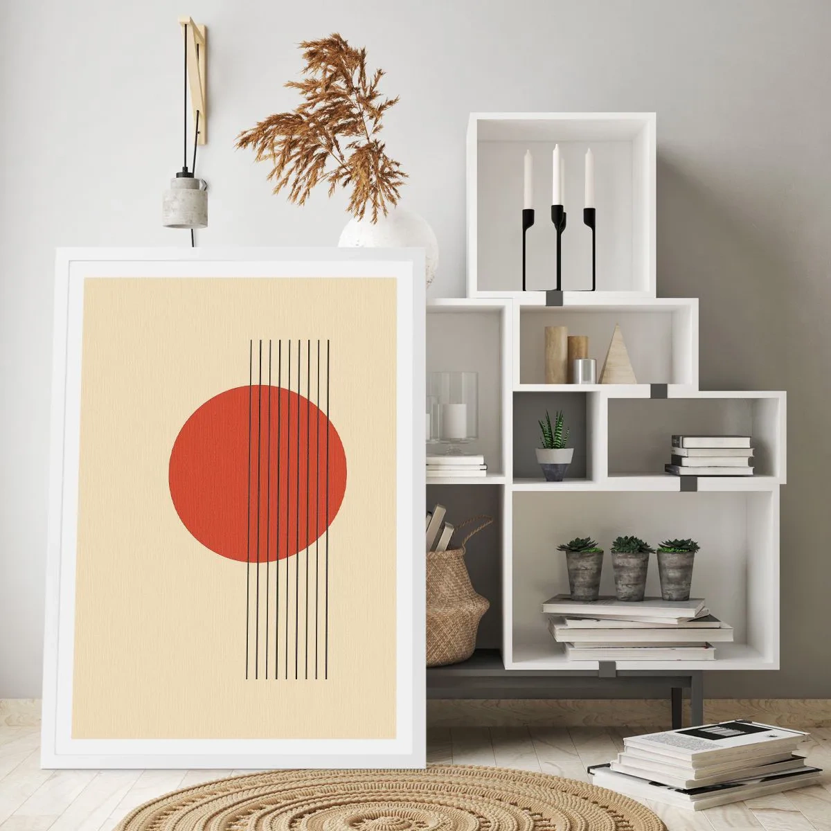 Poster in cornice bianca - Nel cerchio e oltre - 50x70 cm