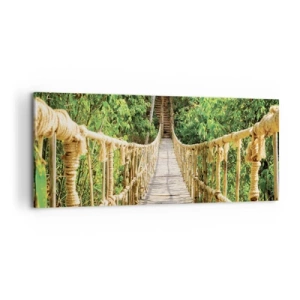 Quadro su tela - Stampe su Tela - Sospeso nel verde - 100x40 cm