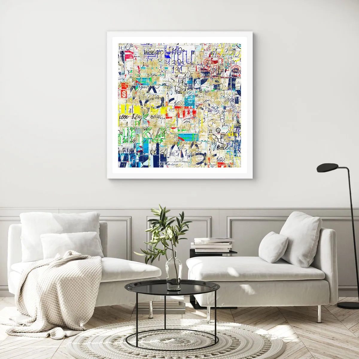 Poster in cornice bianca - Semplicemente bello da vedere - 60x60 cm